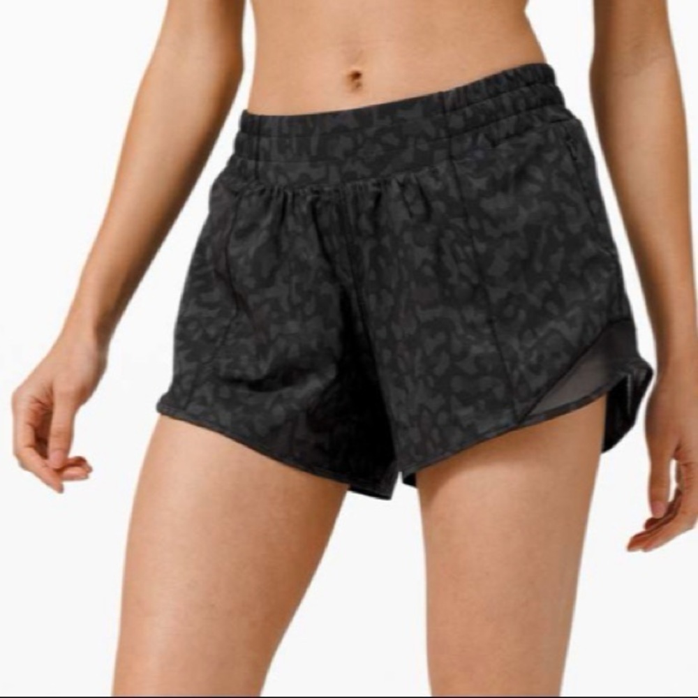 Lululemon Hotty Hot Black Camo Women's Athletic Shorts